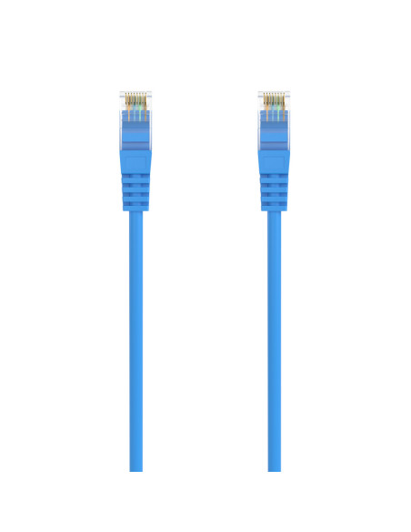 AISENS Cable de Red Latiguillo RJ45 LSZH Cat.6A 500 Mhz UTP AWG24, Azul, 0.5M