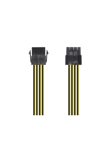 AISENS Cable Alimentación, 8pin/H-4+4pin/M, 30cm