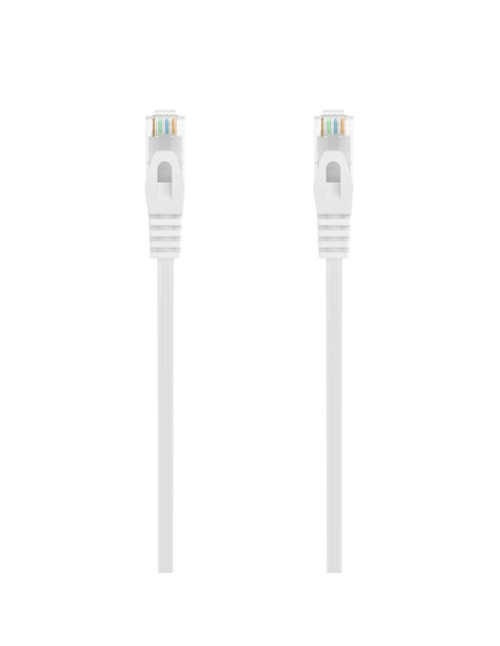 AISENS Cable de Red Latiguillo RJ45 LSZH Cat.6A 500 Mhz UTP AWG24, Blanco, 3.0M