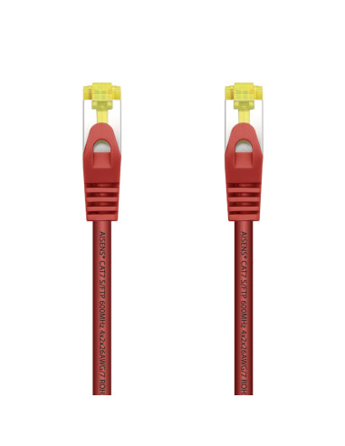 AISENS Cable De Red Latiguillo RJ45 LSZH Cat.7 600 MHz S/FTP PIMF AWG26, Rojo, 25 cm