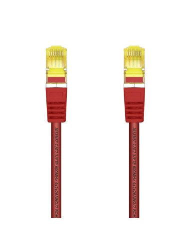 AISENS Cable De Red Latiguillo RJ45 LSZH Cat.7 600 MHz S/FTP PIMF AWG26, Rojo, 25 cm