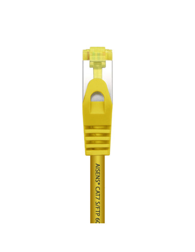 AISENS Cable De Red Latiguillo RJ45 LSZH Cat.7 600 MHz S/FTP PIMF AWG26, Amarillo, 25 cm