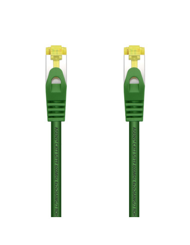 AISENS Cable De Red Latiguillo RJ45 LSZH Cat.7 600 MHz S/FTP PIMF AWG26, Verde, 25 cm