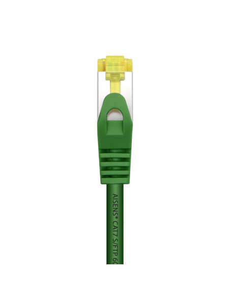 AISENS Cable De Red Latiguillo RJ45 LSZH Cat.7 600 MHz S/FTP PIMF AWG26, Verde, 25 cm
