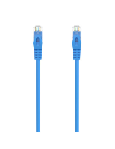 AISENS Cable de Red Latiguillo RJ45 LSZH Cat.6A 500 Mhz UTP AWG24, Azul, 1.0M