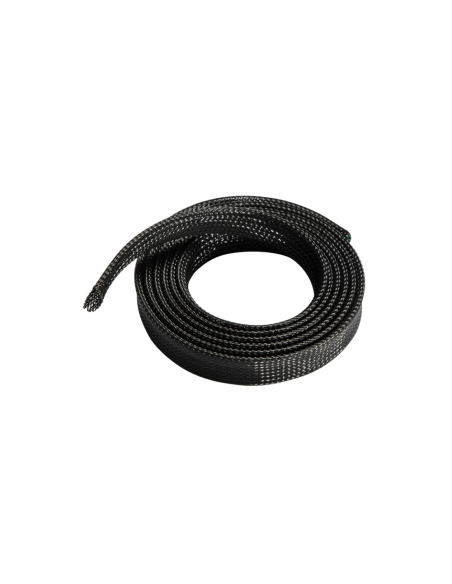 AISENS Organizador de cable poliéster 20mm, Negro, 1.0m