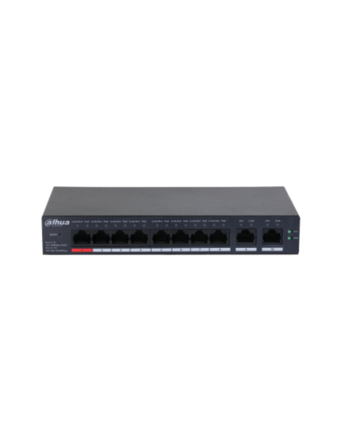 Dahua Technology DH-CS4010-8ET-110 switch Gestionado L2 Fast Ethernet (10/100) Energía sobre Ethernet (PoE) Negro