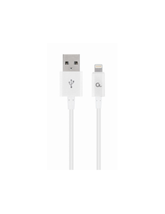 Cablexpert CC-USB2P-AMLM-1M-W cable de conector Lightning Blanco