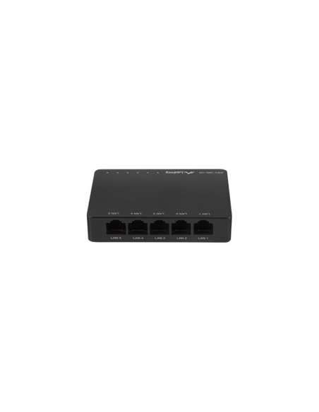 Lanberg DSP2-1005-12V switch No administrado Gigabit Ethernet (10/100/1000) Negro