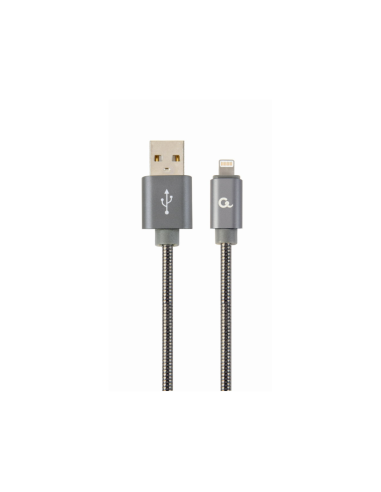 Cablexpert CC-USB2S-AMLM-1M-BG cable de conector Lightning 8 m Gris