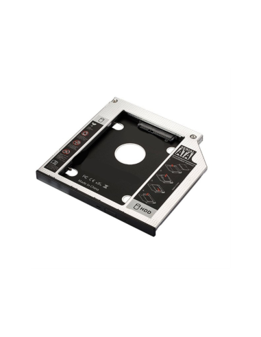 Ewent EW7003 funda para disco duro externo Acrilonitrilo butadieno estireno (ABS), Aluminio Negro, Blanco