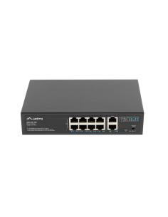 Lanberg RSFE-8P-2GE-120 switch No administrado Gigabit Ethernet (10/100/1000) Energía sobre Ethernet (PoE) 1U Negro