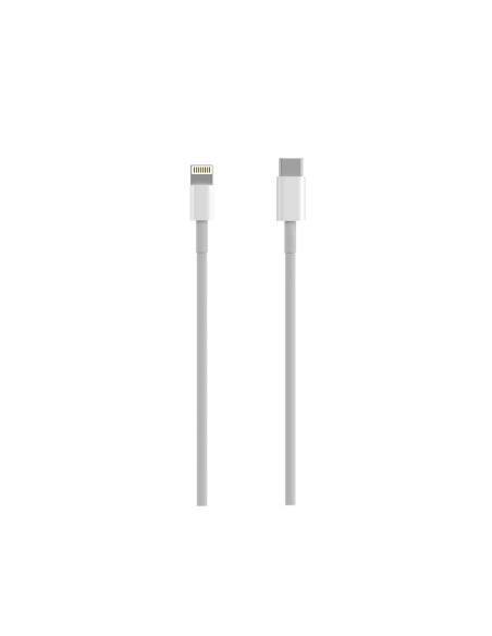 AISENS Cable USB 2.0 USB-C A Lightning PD 2A, Lightning/M-USB-C/M, Blanco, 0.5 m