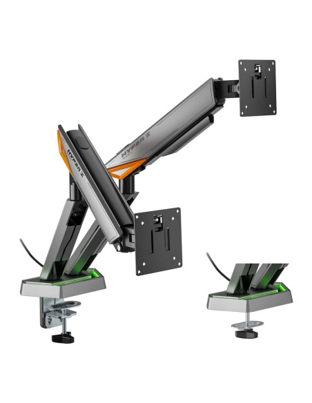 AISENS DT38TSRRGB-349 soporte para monitor 96,5 cm (38") Escritorio Negro, Blanco