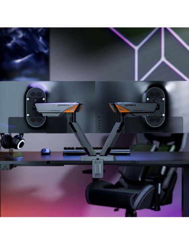 AISENS DT38TSRRGB-349 soporte para monitor 96,5 cm (38") Escritorio Negro, Blanco