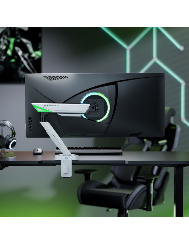 AISENS DT49TSR-343 soporte para monitor 124,5 cm (49") Escritorio Negro, Blanco