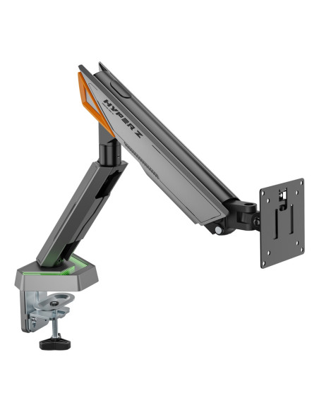 AISENS DT49TSRRGB-347 soporte para monitor 124,5 cm (49") Escritorio Negro, Gris