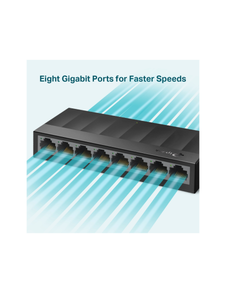 TP-Link LS1008G switch No administrado Gigabit Ethernet (10/100/1000) Negro