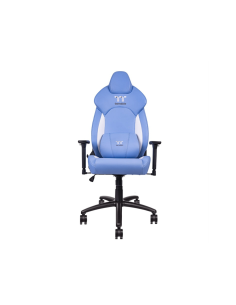 Thermaltake GGC-VCO-LWLWDS-01 silla para videojuegos Butaca para jugar Asiento acolchado Azul, Blanco