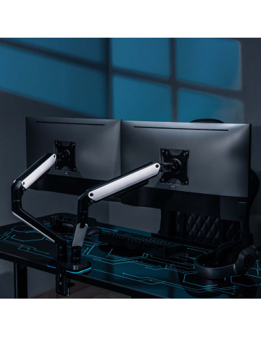 AISENS DT32TSR-297 soporte para monitor 81,3 cm (32") Escritorio Negro, Blanco