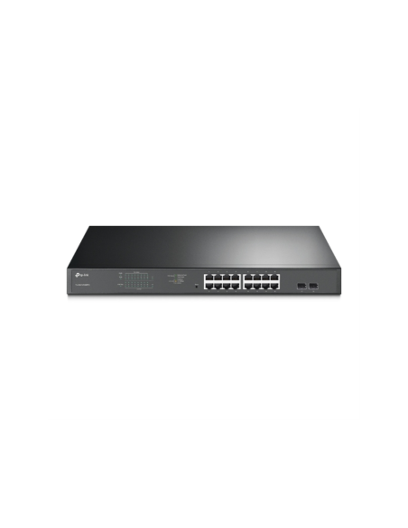 TP-Link TL-SG1218MPE Gestionado L2 Gigabit Ethernet (10/100/1000) Energía sobre Ethernet (PoE) 1U Negro