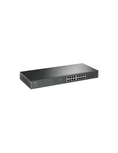 TP-Link TL-SG1218MPE Gestionado L2 Gigabit Ethernet (10/100/1000) Energía sobre Ethernet (PoE) 1U Negro