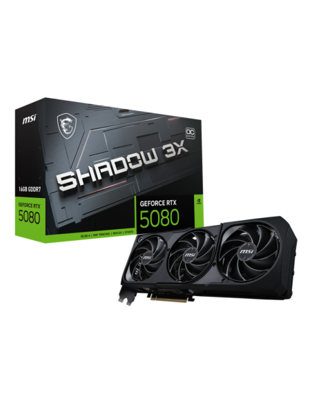 MSI GEFORCE RTX 5080 16G SHADOW 3X OC tarjeta gráfica NVIDIA 16 GB GDDR7