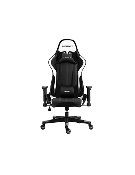 DRIFT DR175 Silla para videojuegos universal Asiento acolchado Negro, Blanco