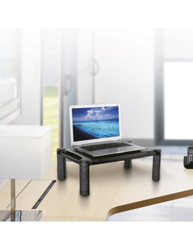 AISENS Soporte Elevador XL Para Monitor/Portátil, Negro
