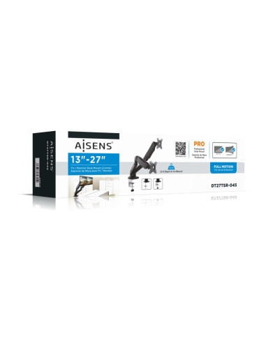AISENS DT27TSR-045 soporte para monitor 81,3 cm (32") Negro Escritorio
