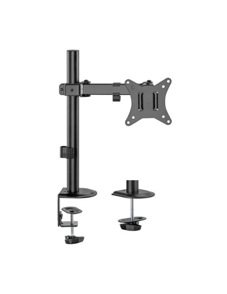AISENS Soporte de Mesa ECO Giratorio e Inclinable para Monitor/TV 9Kg (3 Pivotes, 1 Brazo) de 17-32, Negro