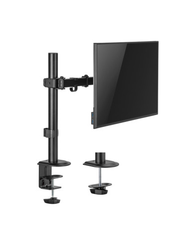 AISENS Soporte de Mesa ECO Giratorio e Inclinable para Monitor/TV 9Kg (3 Pivotes, 1 Brazo) de 17-32, Negro