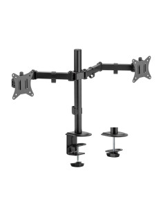 AISENS Soporte de Mesa ECO Giratorio e Inclinable para Monitor/TV 9Kg (3 Pivotes, 2 Brazos) de 17-32, Negro
