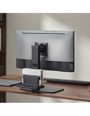 AISENS Soporte de Mesa ECO Giratorio e Inclinable para Monitor/TV y Mini PC 8Kg de 17-32, Negro