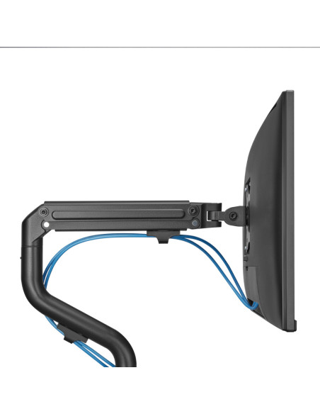 AISENS Soporte de Mesa ECO Contrapeso Giratorio e Inclinable para Monitor/TV 8Kg (3 Pivotes, 2 Brazos) de 17-32, Negro