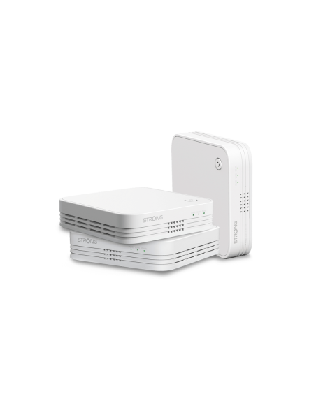 Strong WI-FI MESH HOME TRIO PACK 1200 Doble banda (2,4 GHz / 5 GHz) Wi-Fi 5 (802.11ac) Blanco 3 Interno