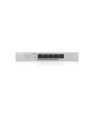 Zyxel GS1200-5HP v2 Gestionado Gigabit Ethernet (10/100/1000) Energía sobre Ethernet (PoE) Gris