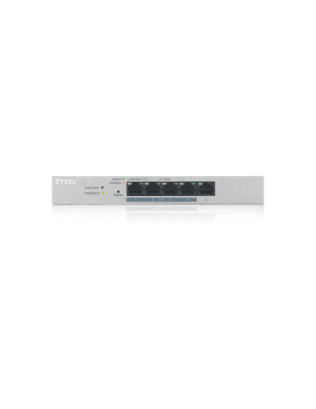 Zyxel GS1200-5HP v2 Gestionado Gigabit Ethernet (10/100/1000) Energía sobre Ethernet (PoE) Gris