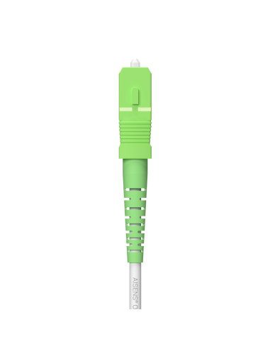 AISENS Cable Fibra Óptica Latiguillo G657A2 3.0 9/125 SMF Simplex CPR DCA LSZH, SC/APC-SC/APC, Blanco, 60 m