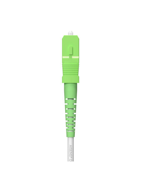 AISENS Cable Fibra Óptica Latiguillo G657A2 3.0 9/125 SMF Simplex CPR DCA LSZH, SC/APC-SC/APC, Blanco, 60 m