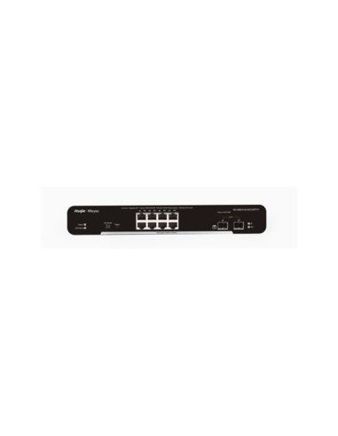 Ruijie Networks RG-NBS3100-8GT2SFP-P switch Gestionado L2 Gigabit Ethernet (10/100/1000) Energía sobre Ethernet (PoE) Negro