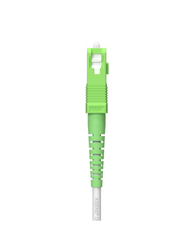 AISENS Cable Fibra Óptica Latiguillo G657A2 3.0 9/125 SMF Simplex CPR DCA LSZH, SC/APC-SC/APC, Blanco, 100 m