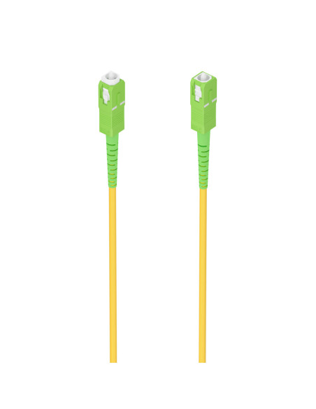 AISENS Cable Fibra Óptica Latiguillo G657A2 3.0 9/125 SMF Simplex CPR DCA LSZH, SC/APC-SC/APC, Amarillo, 20m