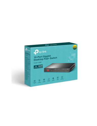 TP-Link TL-SG1210MP switch No administrado Gigabit Ethernet (10/100/1000) Energía sobre Ethernet (PoE) Negro