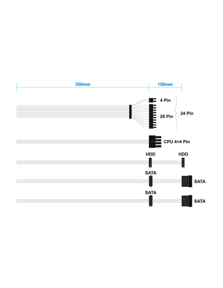 AISENS Fuente Alimentacion ATX 500W OEM, Plata