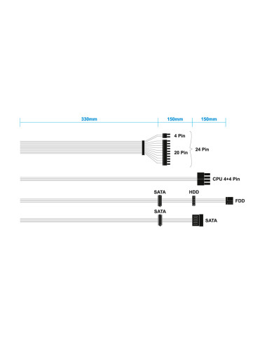 AISENS Fuente Alimentacion TFX 500W OEM, Plata