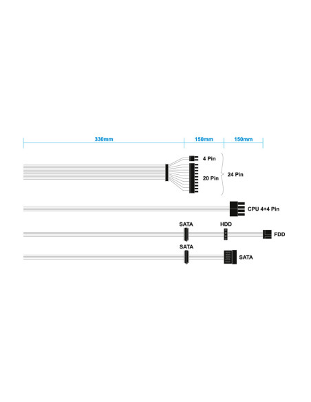 AISENS Fuente Alimentacion TFX 500W OEM, Plata