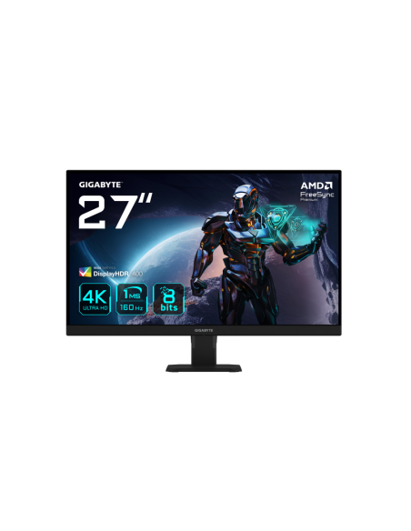 GIGABYTE GS27U 27" Monitor de juegos UHD - 3840 x 2160, 160Hz, 1ms, 350 cd/m², Display HDR400, HDMI 2.1, DisplayPort 1.4