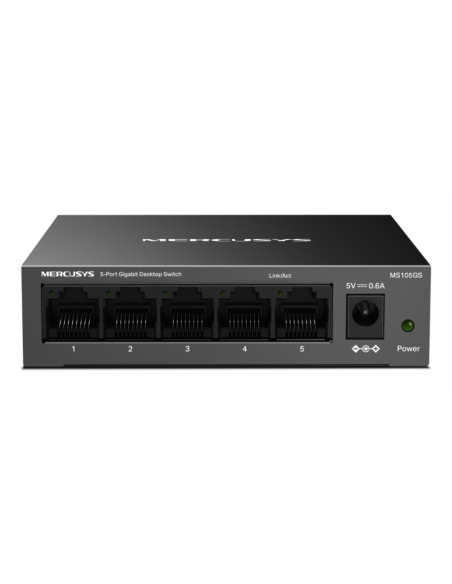 Mercusys MS105GS switch No administrado Gigabit Ethernet (10/100/1000) Negro