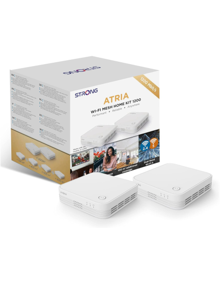 Strong WI-FI MESH HOME KIT 1200 Doble banda (2,4 GHz / 5 GHz) Wi-Fi 5 (802.11ac) Blanco 3 Interno